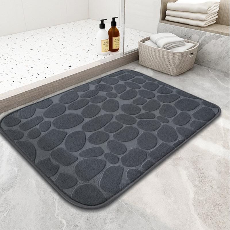 Home Bathroom Memory Foam Floor Mat Bathroom Anti-slip Absorbent Mat Toilet Door Entrance Bathroom Foot Mat