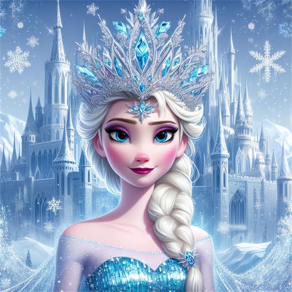Princess Elsa Anna Diamond Painting New Full Diamond Frozen Series Bedroom Decoration Diamond Embroidery Material Pack