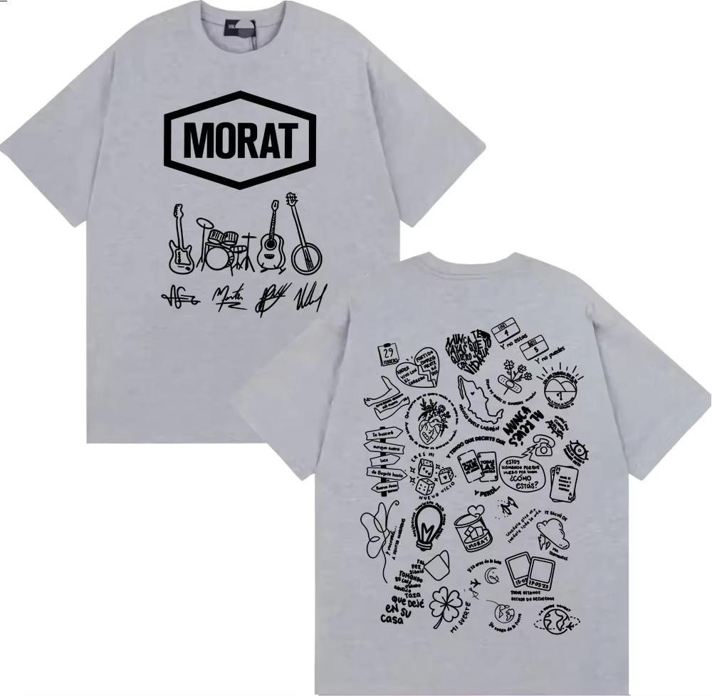 Unisexs Clothing Harajuku Vintage Gothic Tshirts Unisex Hip Hop Comfort Cotton Tshirt Rock Band Morat Album Tour 2026 Print T Shirt