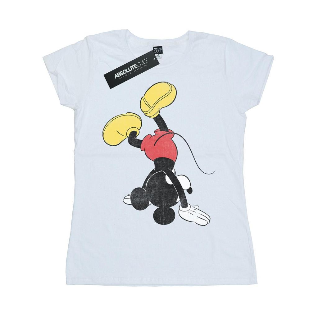 Disney Womens/Ladies Mickey Mouse Upside Down Cotton T-Shirt