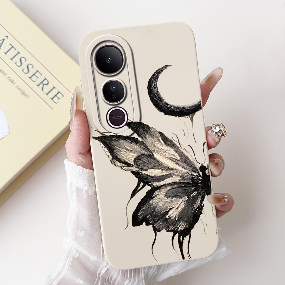 For Vivo V50 Lite Elegant Butterfly Floral Printed Phone Case For Vivo V50 V 50 V50lite Soft Silicone Shockproof Cases Bumpers