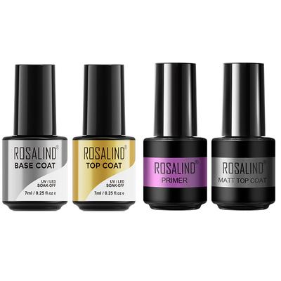 ROSALIND 7 мл Функциональный гель-лак для ногтей Базовое верхнее покрытие Матовое покрытие Гель-праймер Гель-лак для дизайна ногтей Уход за ногтями