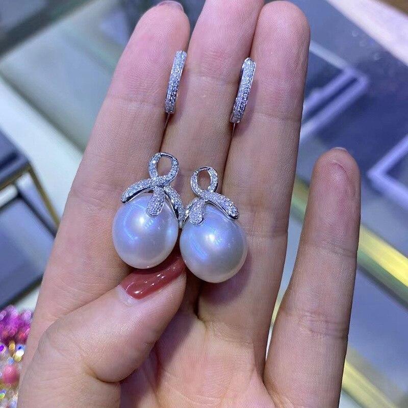 MeiBaPJ натуральный пресноводный жемчуг модные классические серьги-капли с цветком из настоящего стерлингового серебра 925 пробы изысканные очаровательные ювелирные изделия для женщин