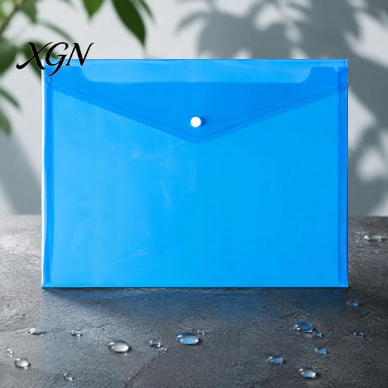 Translucent Document Case 2PCS A4 Size Folders with Snap Closure, Waterproof Thickened PVC Durable Paper Protector File Organizer, Lightweight Storage
