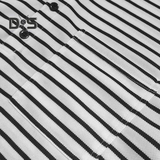 Осенне-весенний мужской топ с V-образным вырезом, полосатым принтом, цветной свитер с длинными рукавами, повседневная рабочая рубашка средней длины