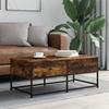 VidaXL Coffee Table Smoked Oak 100x51x40 Cm Engineered Wood 833972