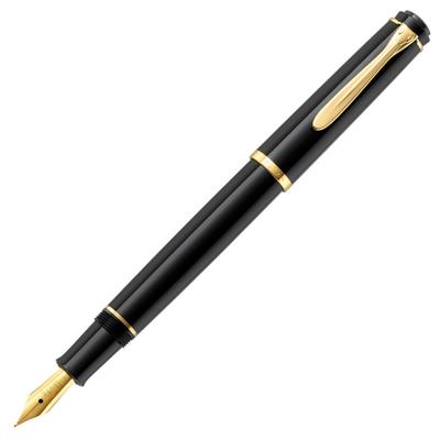 Pelikan P200 Классическая черная перьевая ручка с тонким пером, официально импортированная,