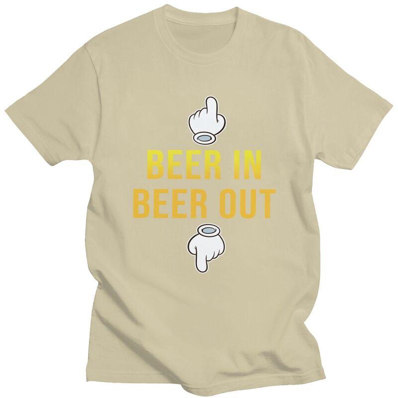 Мужские футболки с принтом 'Custom Beer In Beer Ou' 100% хлопок Повседневные футболки