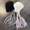 Knitted Girls Trendy Hat Warm Beanie With Cute Braids For Cold Use Weather