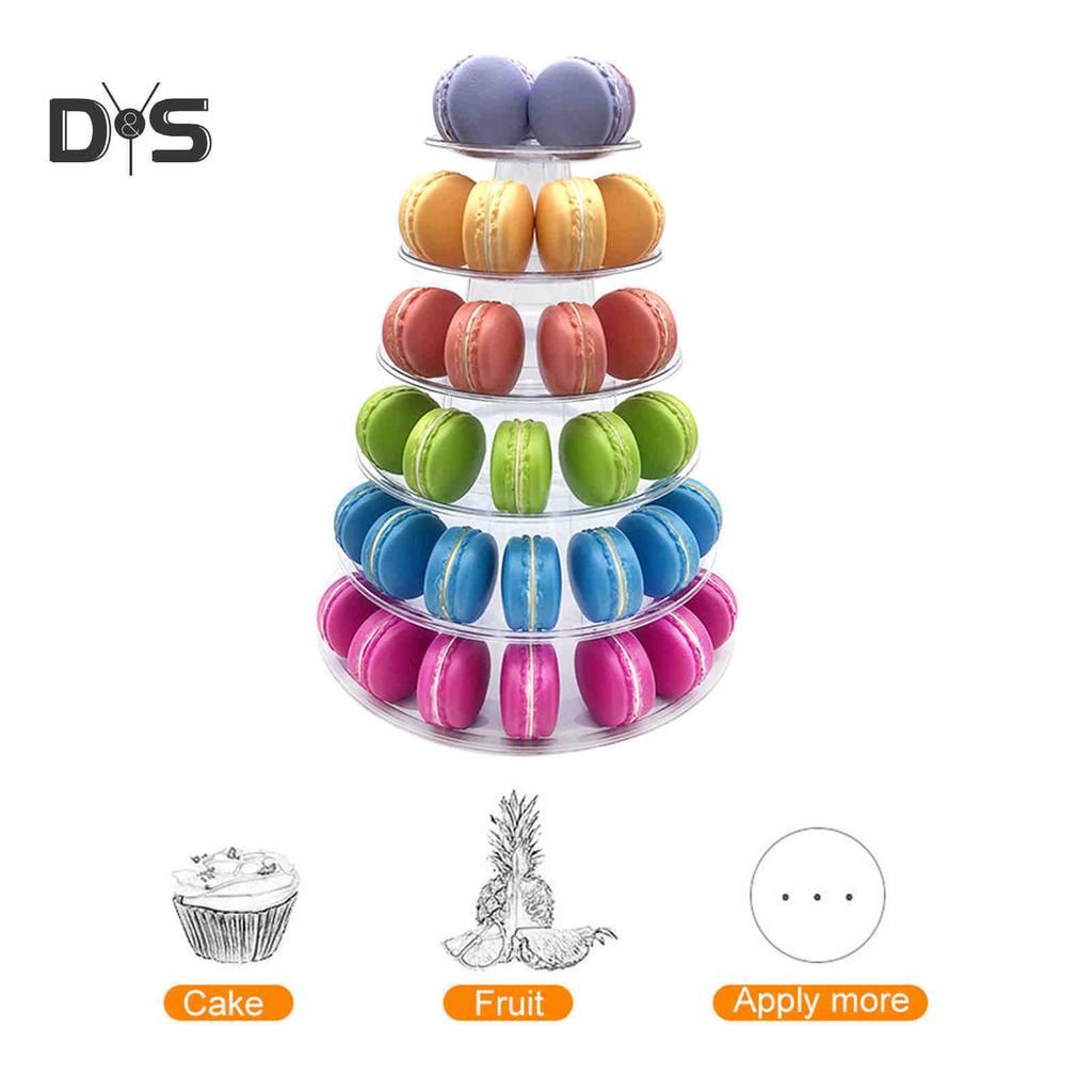 SW 3/4/5/6-уровневая подставка для торта, прозрачный стеклянный поднос, стеллаж для украшения, инструмент