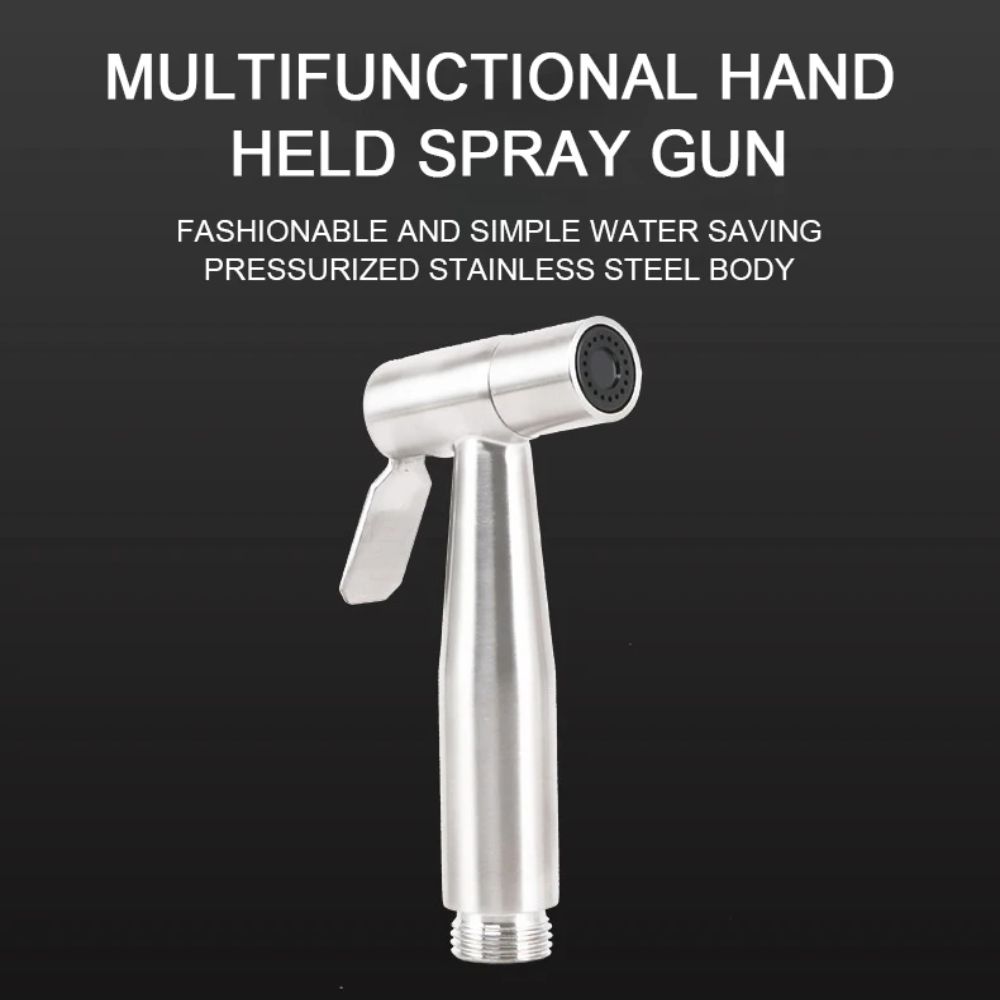 Silver High Pressure Spray Pressurized Hand Bidet Faucet New Toilet Spray