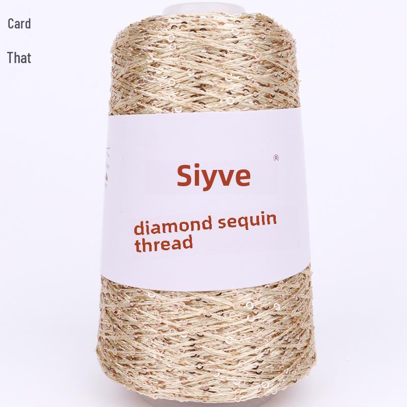 Пряжа с пайетками Siyue 2 мм - шерстяная пряжа ручной работы для проектов своими руками (100г)