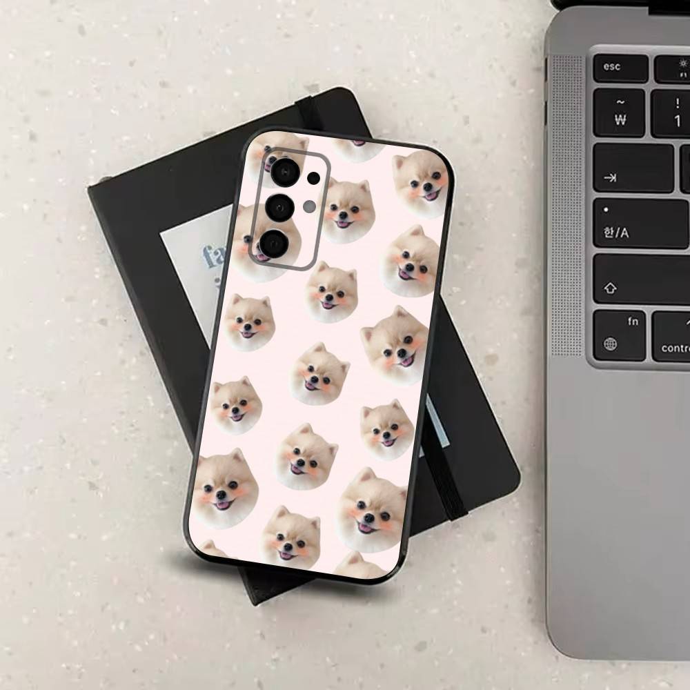 Cute P-Pomeranian Dogs Phone For Samsung Galaxy A53,31,52,72,41,22,73,32,71,Note,J7,8,9,5G Soft Black Silicone Case