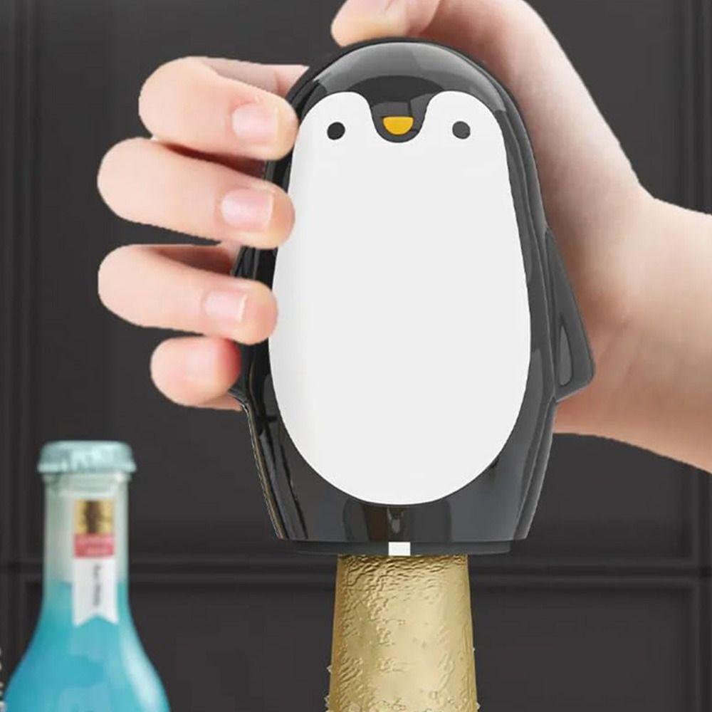Multifunctional Penguin Bottle Opener Manual Portable Tin-Opener Stainless Steel Penguin-shaped Food Can Opener Food Can Tin