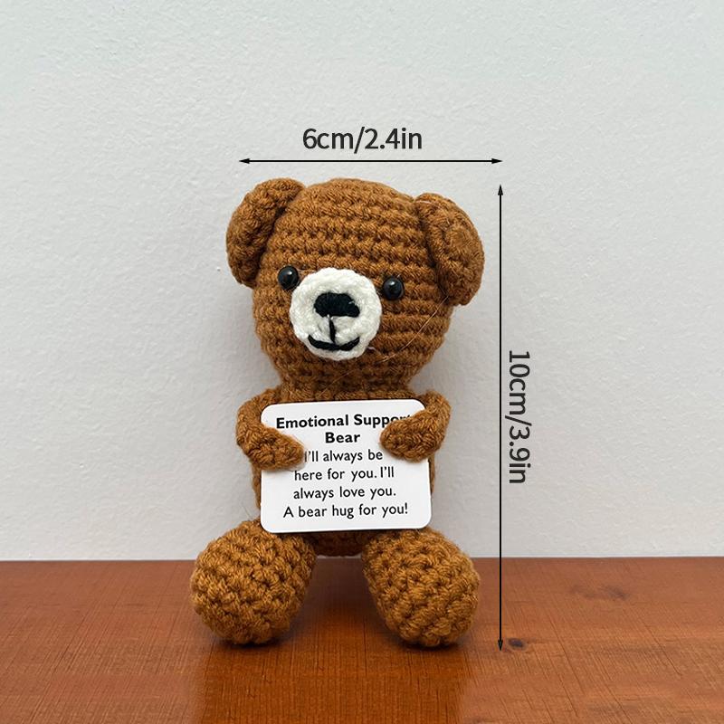 Crochet Ornament Crochet Positive Animals Office Desk Accessorie Crochet Figurine Kindergarten Birthday Children'S Day Gift