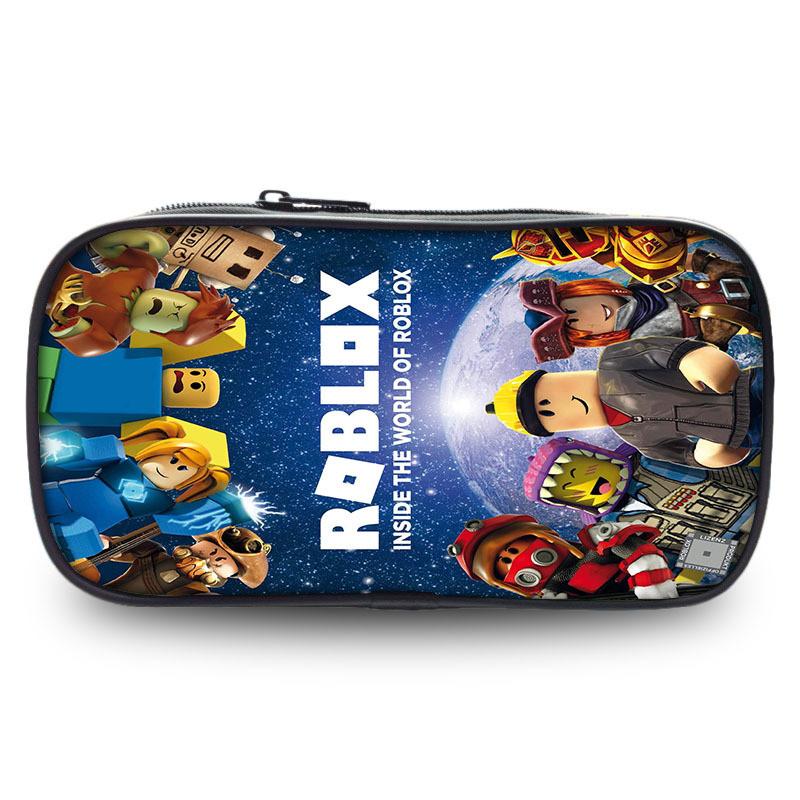 Вместительный пенал Roblox из прочной ткани Оксфорд с забавными рисунками для студентов