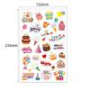 2sheets Cartoon Cake Happy Birthday Laser Sticker Birthday Gift Packing Label Sticker Scrapbook Photo Album DIY Decor Stickers