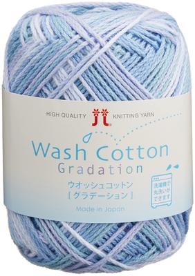 Hamanaka Washed Cotton Градиентная Шерсть Толстая Светло-голубая 40г 102м Набор 10 мотков 2333 col.309 Прибл.