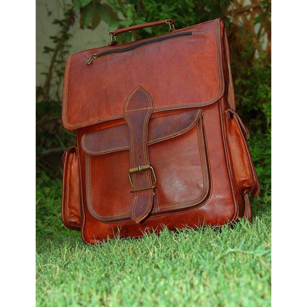 Мужской винтажный рюкзак из натуральной кожи для ноутбука, сумка-мессенджер, новинка