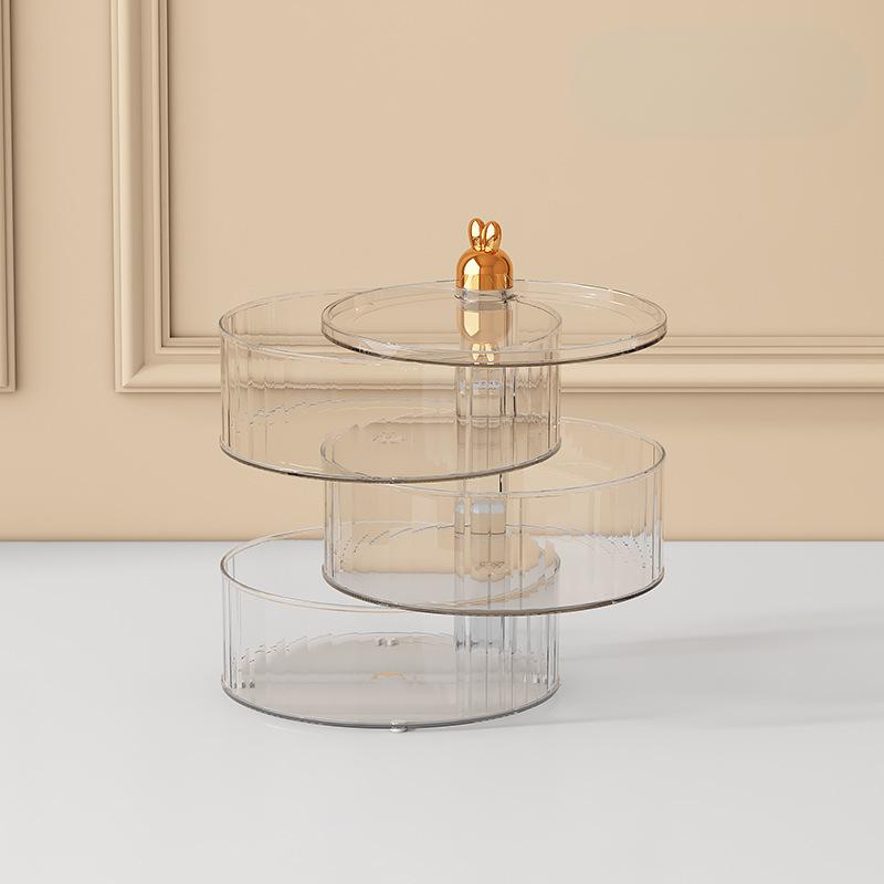 Новогодняя домашняя коробка для конфет для гостиной, роскошная легкая прозрачная тарелка для сухофруктов, новогодняя коробка для хранения ореховых закусок