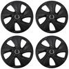 4pcs 14 Inch Car Wheel Hub Covers for Steel Iron Rims, Matte Wheel Hubs Cap Trim Cover, Tire Rim Cover Plastic Black