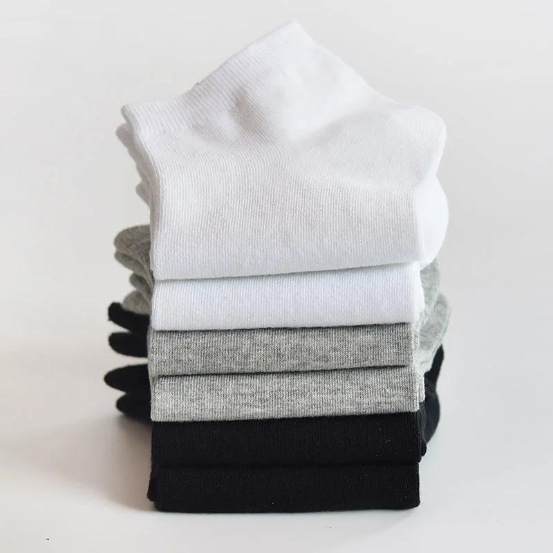 10 пар мужских и женских носков, легкие и дышащие, мягкие носки из полиэстера и хлопка, повседневные деловые носки-лодочки длиной до щиколотки