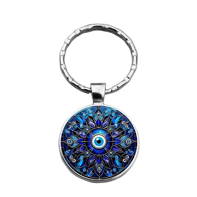 Стильный брелок-подвеска из сплава «Синий магический глаз»