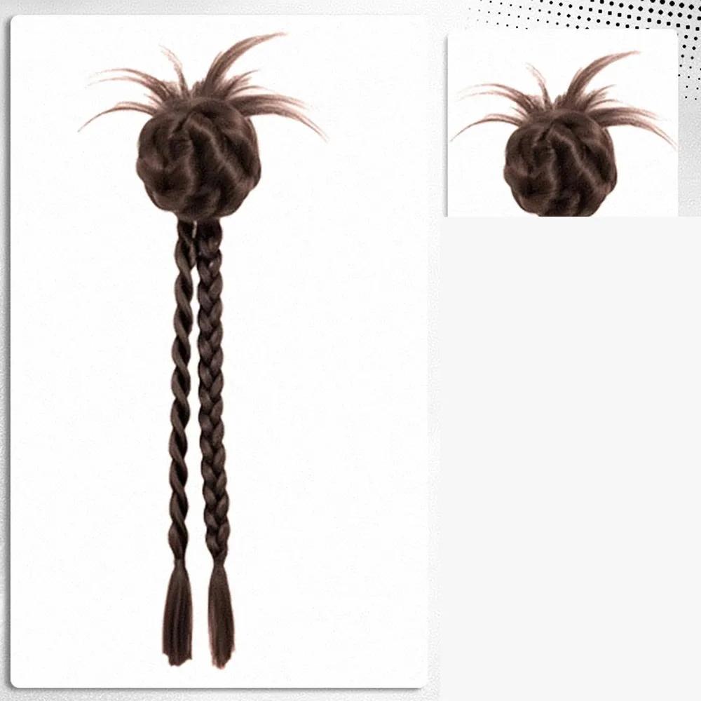 Сладкий пучок, коса, синтетический хвост, парик на заколке, 40 см, женская модная коса, повседневная прическа, головной убор