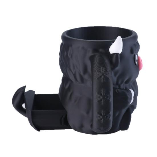 Держатель для пинты мороженого «Хайлендская корова», держатели для эскимо, держатель для пивной банки, изолированный держатель для мороженого со скрытым ящиком для закусок и ложками