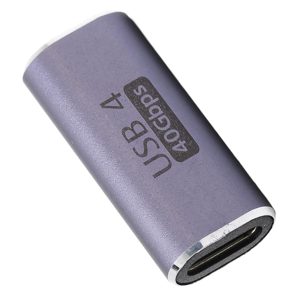 Адаптер-удлинитель Type C (мама-мама) из алюминиевого сплава, 40 Гбит/с, 100 Вт, для планшета, мобильного телефона, прямой