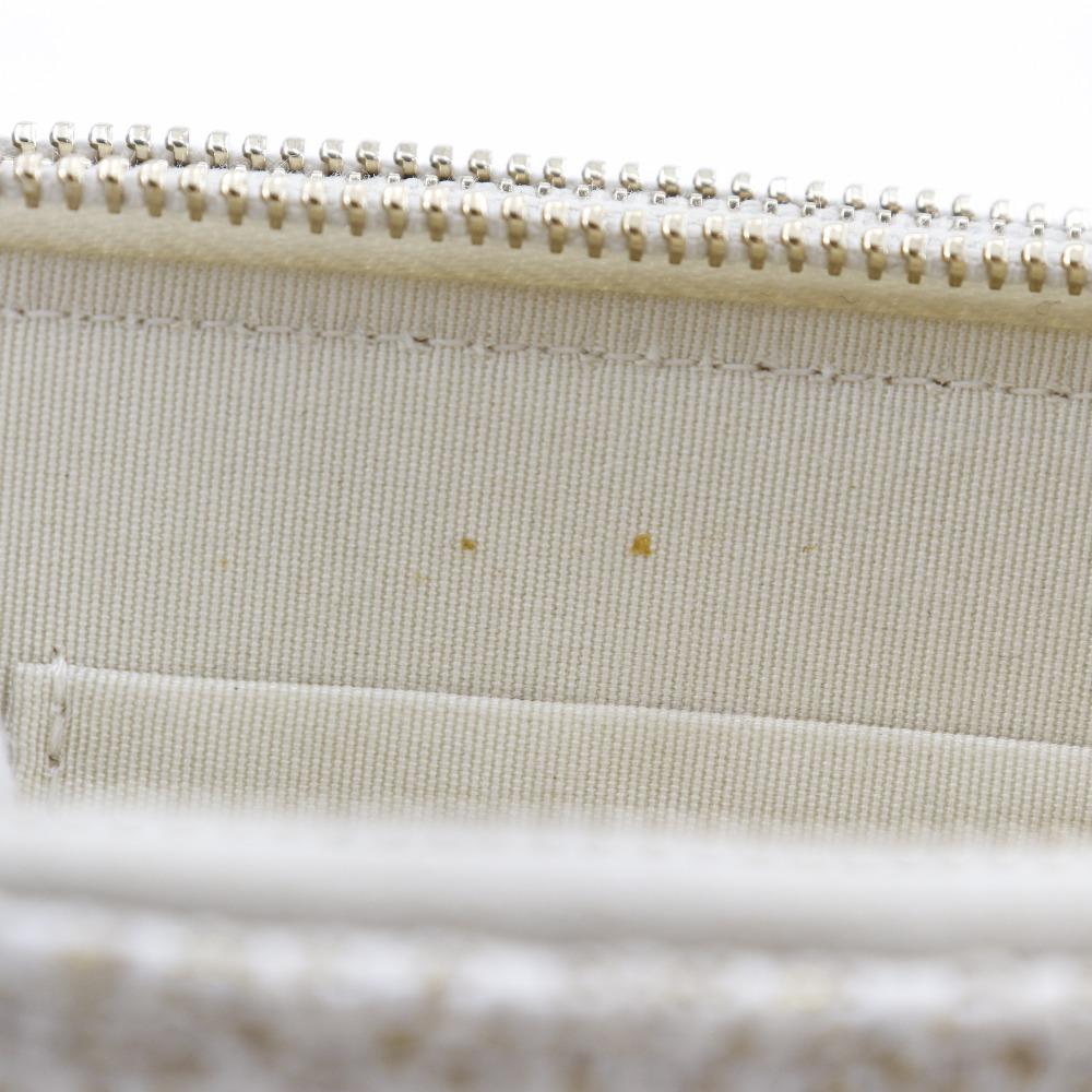 Chanel Deauville Цепочка на плечо Сумка через плечо A84415 Клатч 2-в-1 Белый твид Женская Б/у