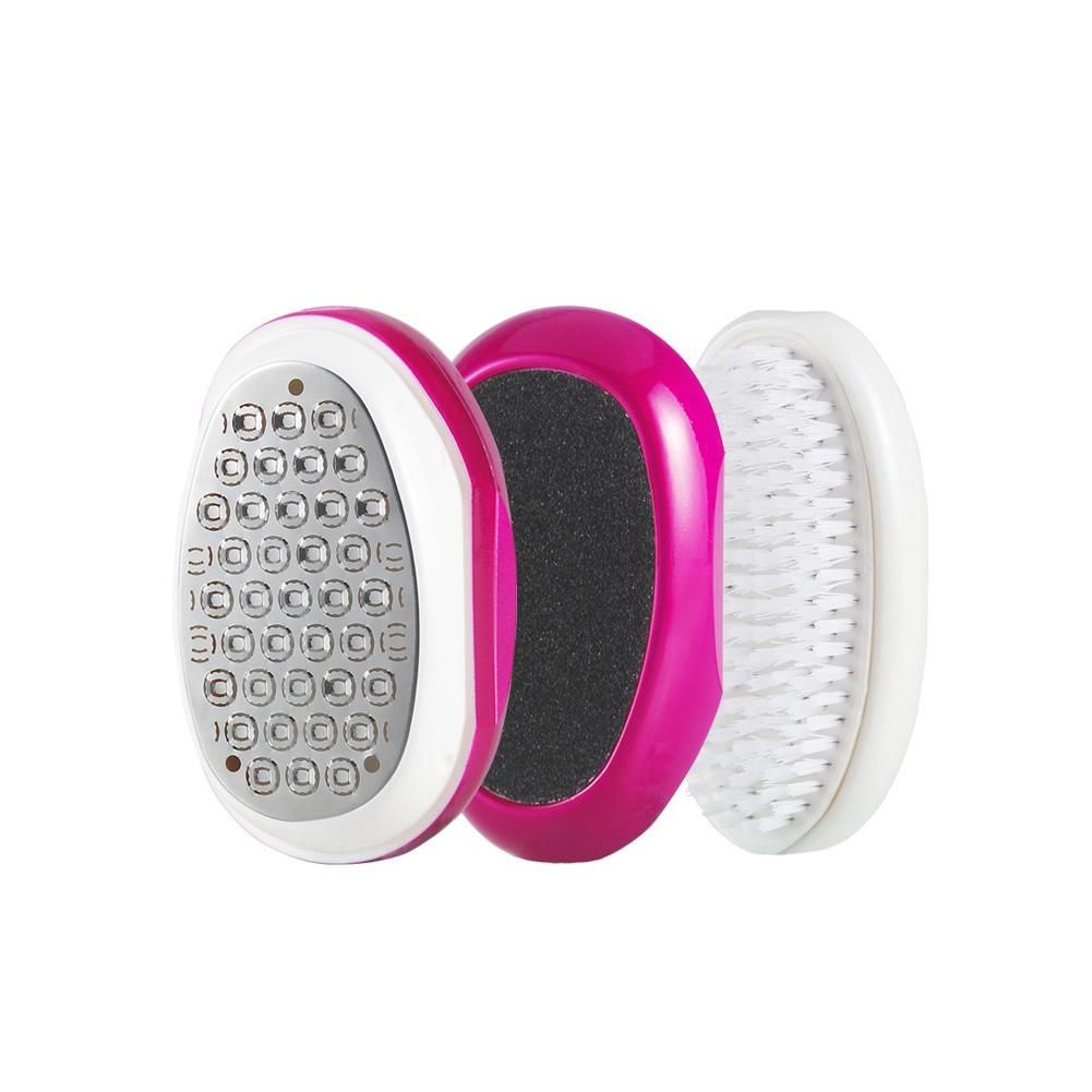 3-в-1 шлифовальная машинка для ног из нержавеющей стали, отшелушивающая пилка для ног, моющаяся, прочная, ручная, домашний инструмент для ухода за ногами