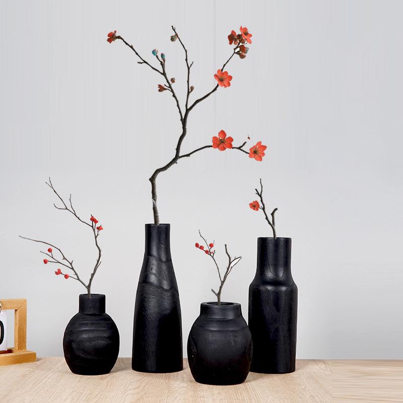 1 шт. деревянная ваза, кашпо, прочный искусственный цветочный горшок, настенный декор для гостиной