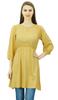 Women Tunic Top Short Kurti Elastic Waist Indian Ethnic Blouse