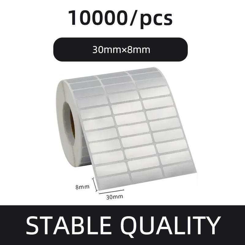 Этикетка со штрих-кодом из матового серебристого ПЭТ 20 30 40 50 60 70 80 90 100 Термотрансферная лента для принтера Наклейка