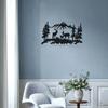 Laser Cut Deer or Bear Signs for Cabin Decor Hunting Decor Metal Wall Art - Rustic Charm for Lodge and Wilderness Enthusiasts