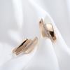 Unique Innovative  Rose Gold Drop Earring For Women Luxury Geometry Elegant Bar Natural Zircon Fashion Daily Jewelry