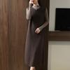 Женское кашемировое платье Qinghe кашемир 30% кашемир 70% шерсть осенне-зимняя кашемировая юбка мягкая и теплая