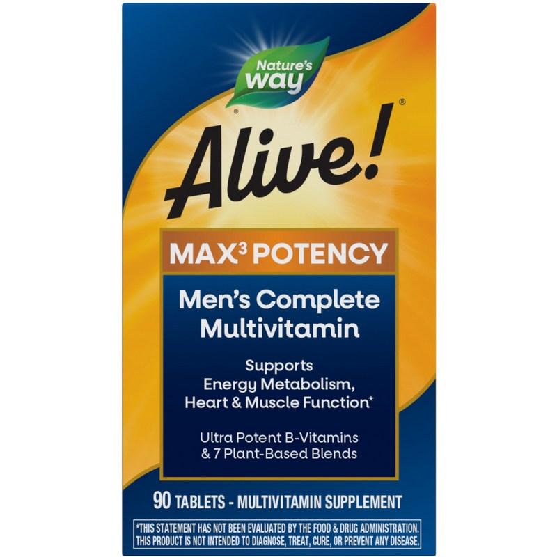 Nature's Way Alive Max 3 Потенции Мультивитамины для мужчин 90 таблеток