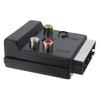 Переключаемый AV-адаптер SCART с противоскользящим корпусом из АБС-пластика и металла, точный, для надежного преобразования видео
