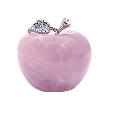 Яблоки из розового кварца для домашнего декора