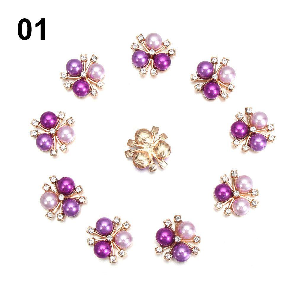 Clothing Garment Decorative Sparkling Crystal Scrapbooking Pearl Rhinestone Sewing Button