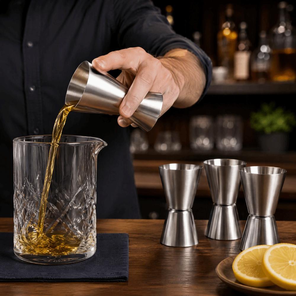 4pcs Double Ended Stainless Steel Jigger Easy To Clean Bar Jigger For Cocktail Making