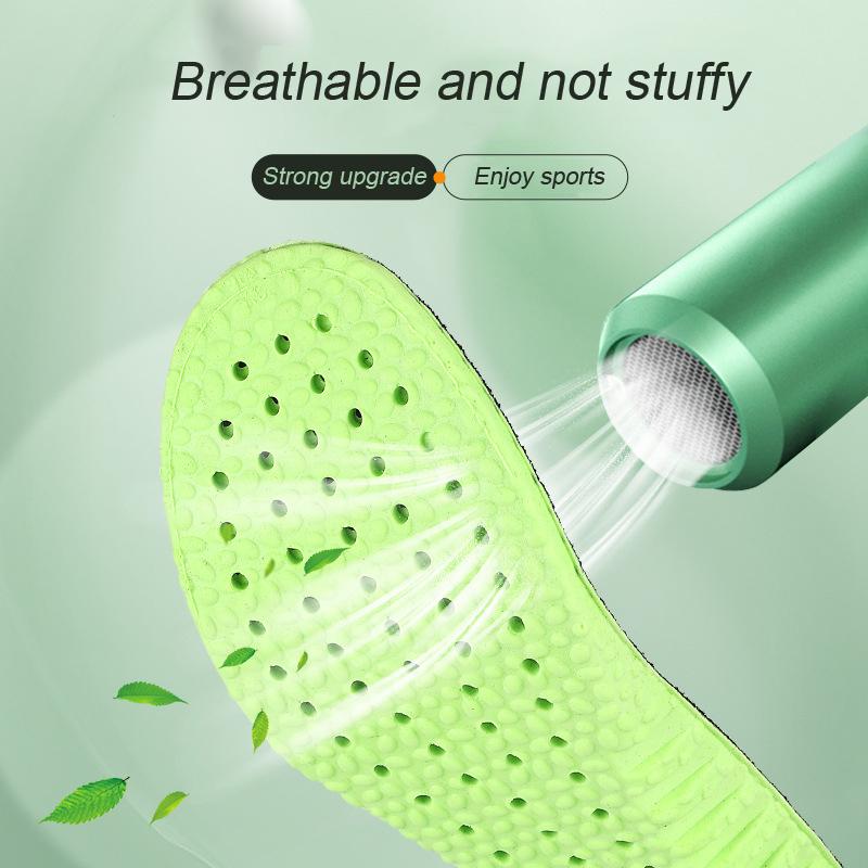 NO.8 PU Sneakers Insoles for Shoe Soft Elastic Deodorant Shoe Pads Insole Orthopedic Arch Support Foot Inserts Breathable Air Cushion