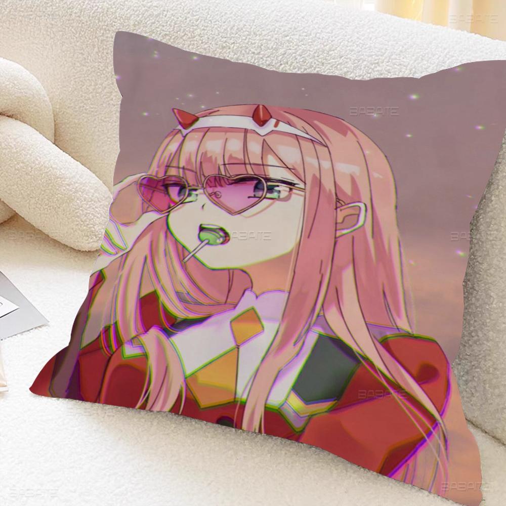 Чехол на подушку Zero Two D-darling Мультяшный Подарок Наволочка Спальня Дом Диван Кресло Сиденье Декор Чехол для подушки