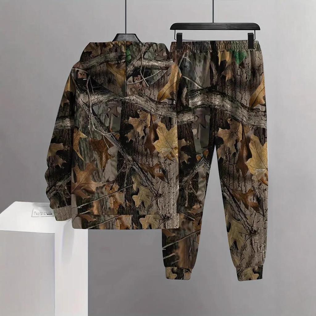 Мужской комплект из толстовке с капюшоном и спортивных штанов в стиле хип-хоп с 3D-цифровым принтом - мода осень/зима