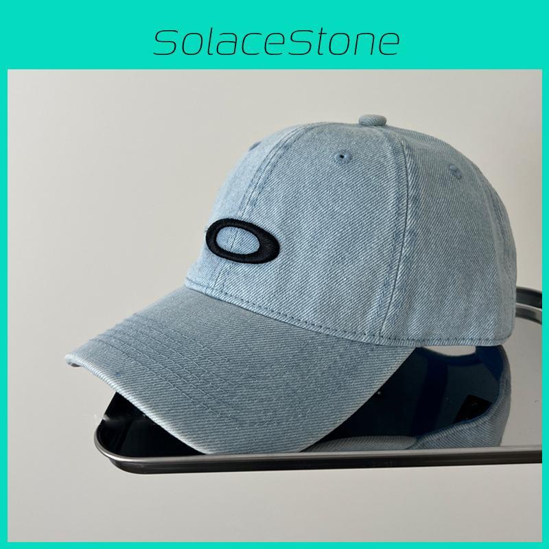 Выстиранная ретро джинсовая бейсболка с вышитым дизайном и широким козырьком для повседневной носки