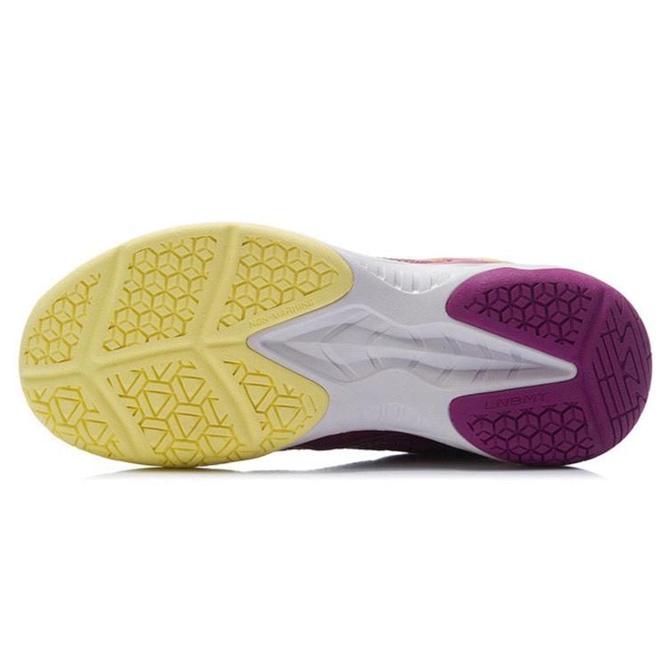 Бадминтонные кроссовки Li Ning женские низкие Wild Berry Purple/Corn Pop Yellow AYTR018-2