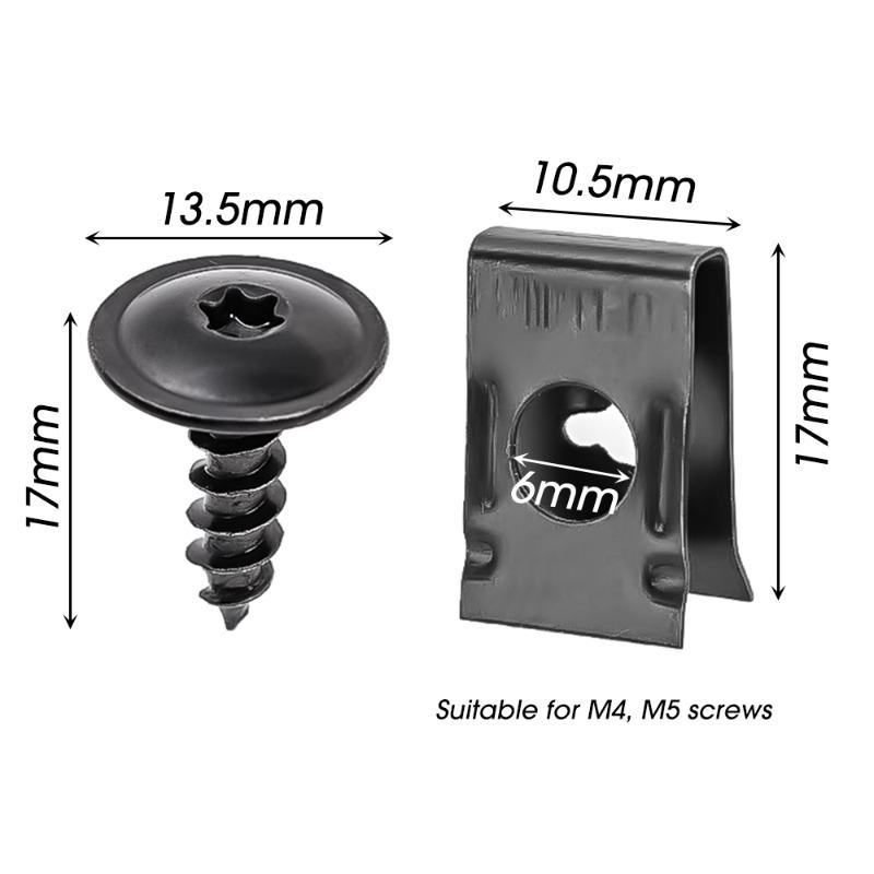 Автомобильные саморезы, крепежные элементы, автомобильные металлические U-образные распорки, комплект саморезов, аксессуары для модификации автомобиля и мотоцикла
