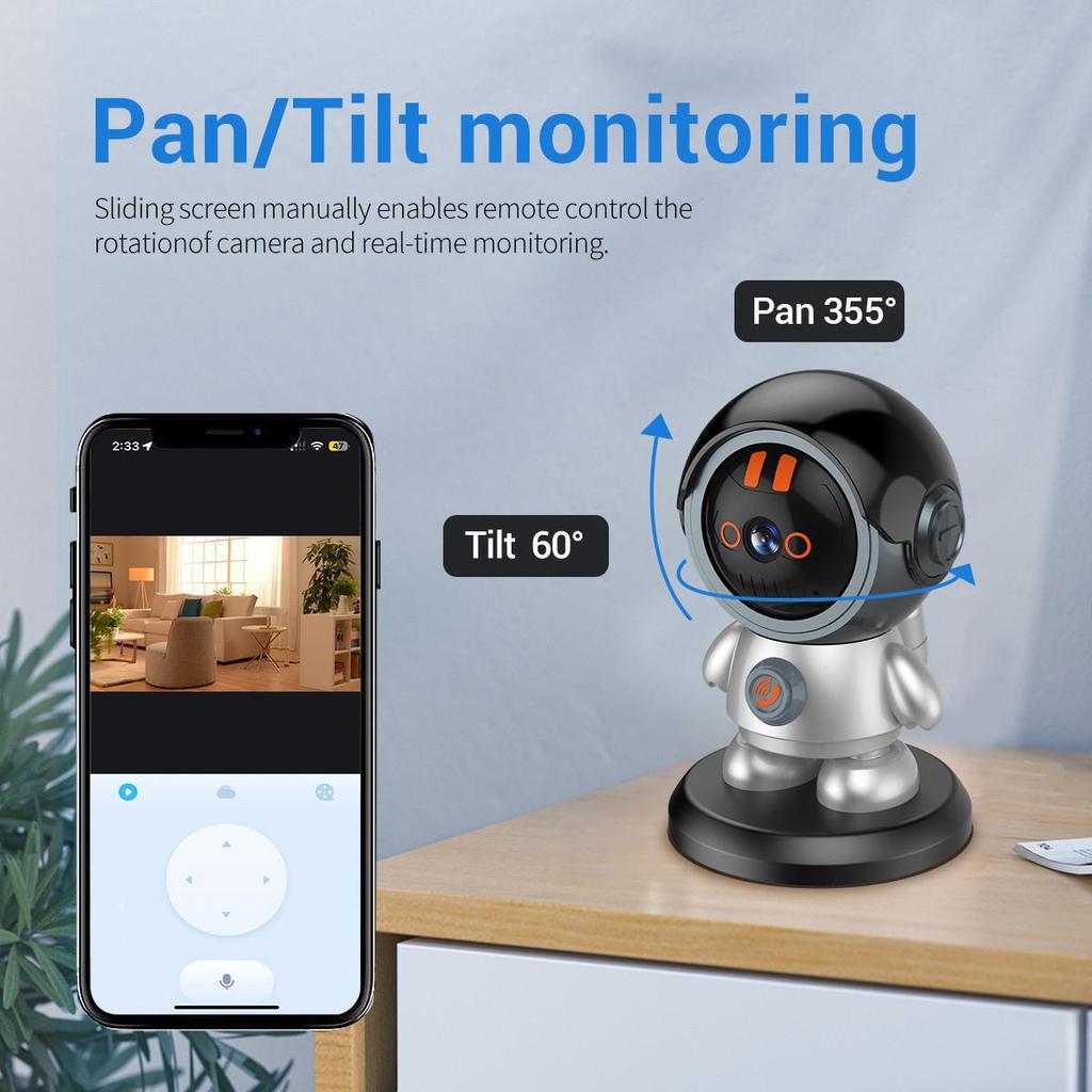 Smart WiFi Indoor Robot Camera with One-Click Call